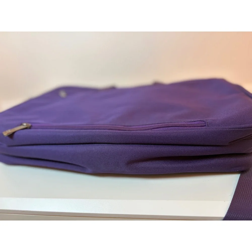 CoolBell Laptop Messenger Bag Unisex Large Purple Multi-Pocket Padded Briefcase